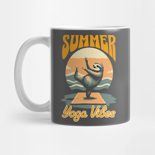 Beach Yoga Sloth Tee  Shirt by Urbanprint